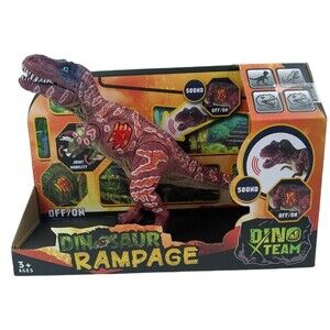 Tyrannosaurus Dinosaur Rampage Dino X Team Figure Sound Jointed T-Rex Press Toy
